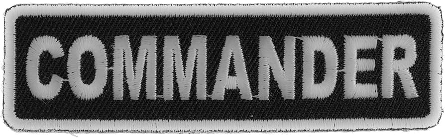 Amazon.com: Commander Patch - 3.5x1 inch. Embroidered Iron on